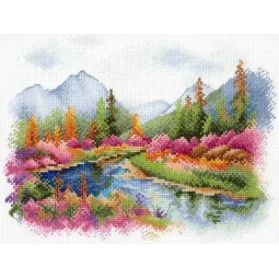 Набор для вышивания крестом "Озеро Джека Лондона" SNV-812