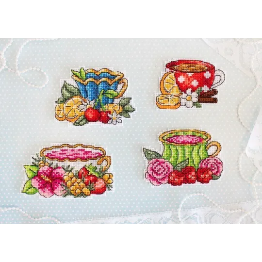 Kreuzstich-Set "Tee-Fantasie.Magnete" SR-842