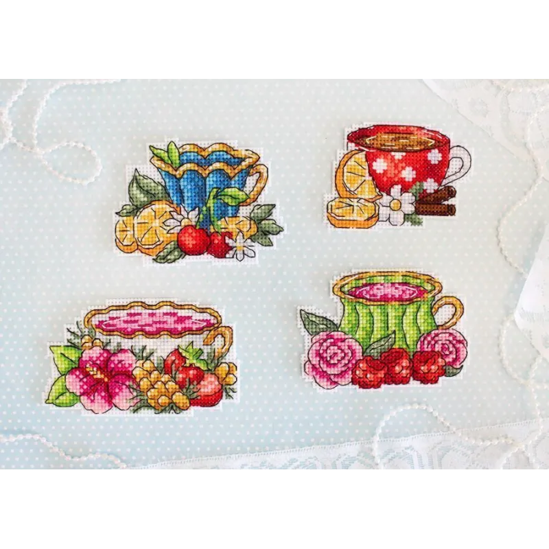 Kreuzstich-Set "Tee-Fantasie.Magnete" SR-842