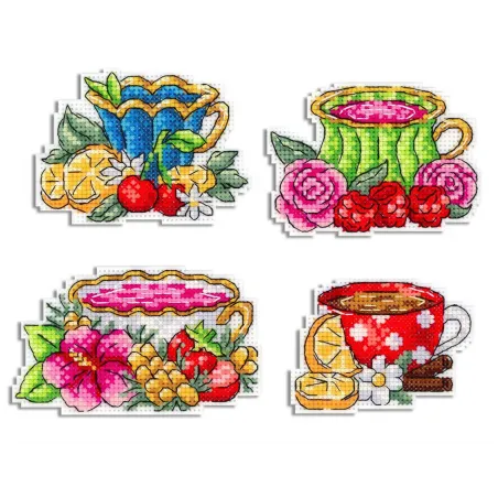 Kreuzstich-Set "Tee-Fantasie.Magnete" SR-842