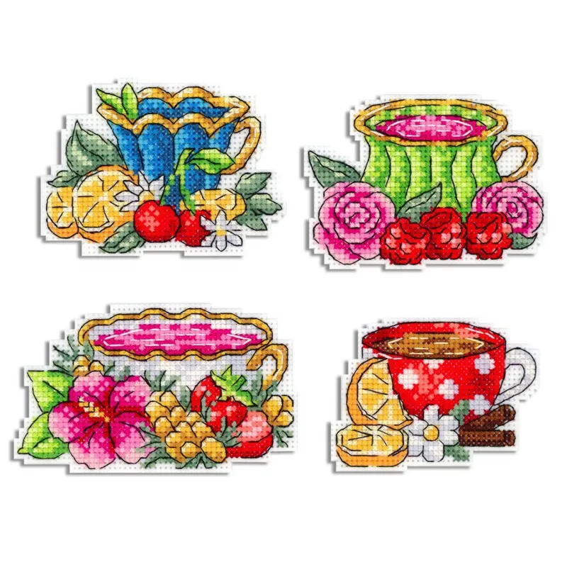 Kreuzstich-Set "Tee-Fantasie.Magnete" SR-842