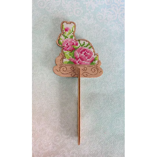 Cross-stich on wooden base "Floral Easter" SO-081 (ES)