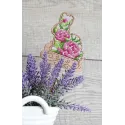 Cross-stich on wooden base "Floral Easter" SO-081 (ES)