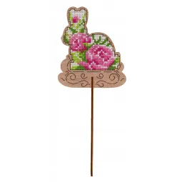 Cross-stich on wooden base "Floral Easter" SO-081