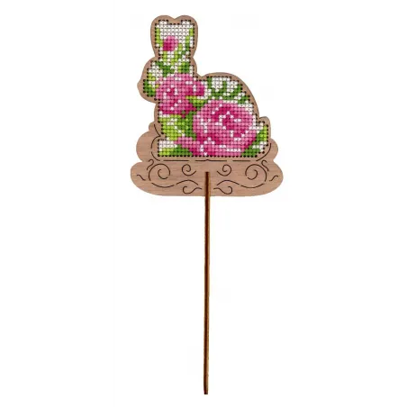 Cross-stich on wooden base "Floral Easter" SO-081 (ES)