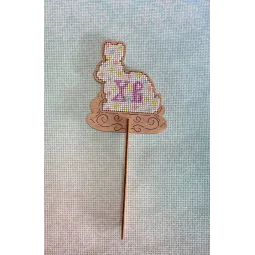 Cross-stich on wooden base "Celestial Easter" SO-082