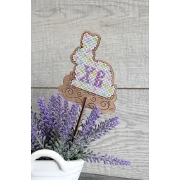 Cross-stich on wooden base "Celestial Easter" SO-082