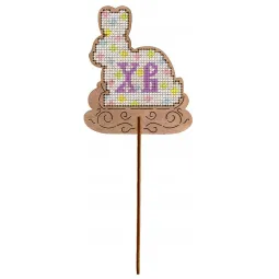 Cross-stich on wooden base "Celestial Easter" SO-082