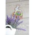 Cross-stich on wooden base "Easter bunny" SO-083 (ES)