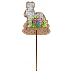 Cross-stich on wooden base "Easter bunny" SO-083 (ES)