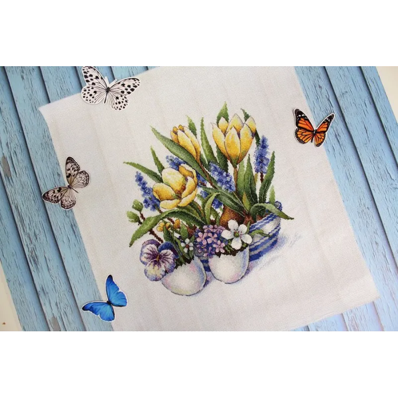 Cross stitch kit "First breath of spring" SNV-779