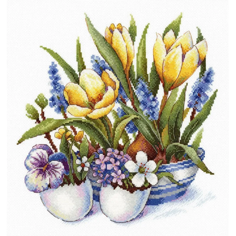 Cross stitch kit "First breath of spring" SNV-779