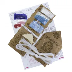 Perlenstickerei auf Holzgrund "Teestube Nr. 1" SO-061