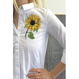 Wasserlösliches Canvas-Kreuzstich-Set "Sonnenblume" SV-801