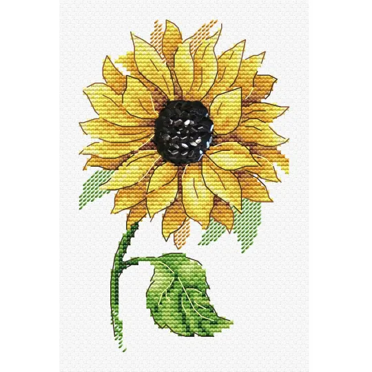 Water-soluble canvas cross stitch kit "Sunflower" SV-801