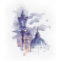 Cross stitch kit "Architecture and lantern" S1526