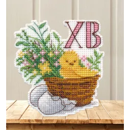 Kit point de croix "Poulet de Pâques. Aimant" S1529