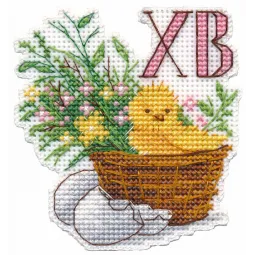 Kit point de croix "Poulet de Pâques. Aimant" S1529