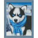 Diamond Painting kit "Blue Eye Husky" 15х20 cm AM1540