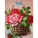 Kit de peinture diamant panier de roses 24x30 cm AM1451