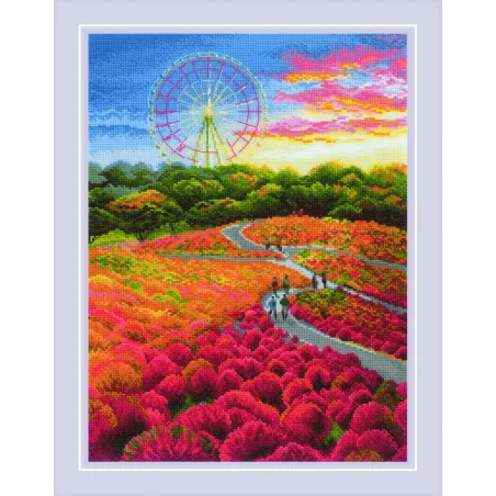 Набор для вышивки крестом Hitachi Seaside Park 30x40 SR2130