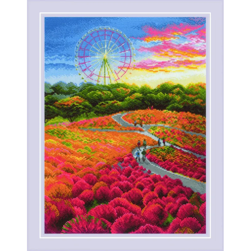 Набор для вышивки крестом Hitachi Seaside Park 30x40 SR2130