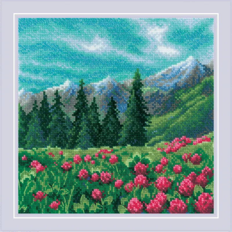 Siuvinėjimo kryželiu rinkinys Mountain Clover 20x20 SR2131