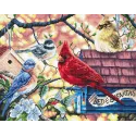 (D) Springtime Songbirds 33x26cm SLETIL8062