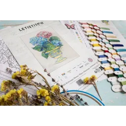 Цветы гортензии 30x22cm SLETIL8065