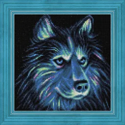 Kit de broderie diamant "Husky néon" AM1711