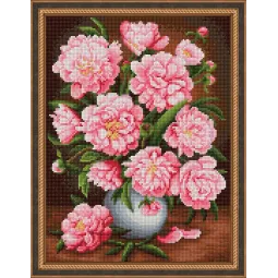 Deimantų tapybos rinkinys Pearly Peonies 30x40 cm AM1732