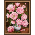 Kit Diamond Painting Pivoines Nacrées 30x40 cm AM1732