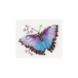 Разноцветные бабочки - синий S0-149