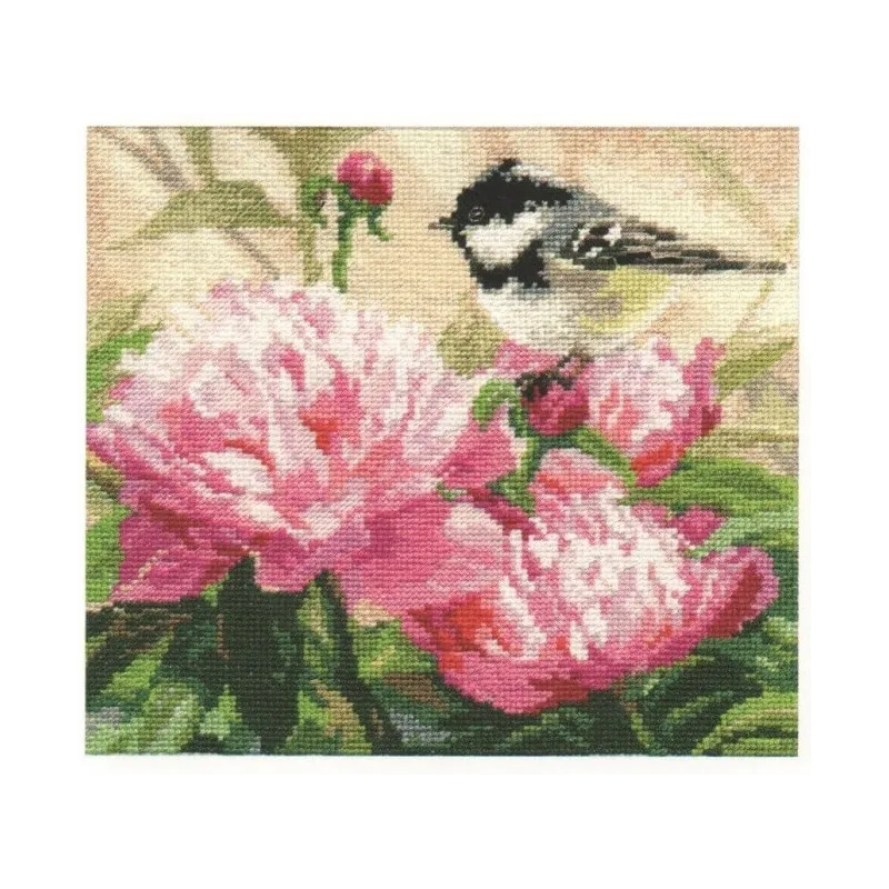 Titmouse and Peonies S1-22