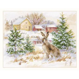 Wintertag. Brauner Hase S1-31