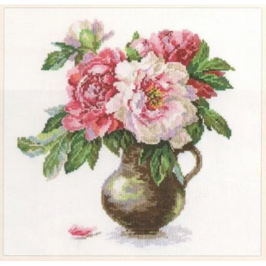 Jardin fleuri. Pivoines S2-21