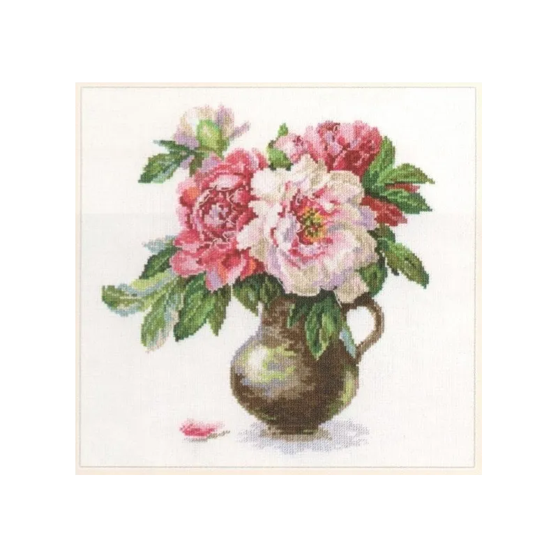 Jardin fleuri. Pivoines S2-21