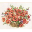 Panier de coquelicots S2-28