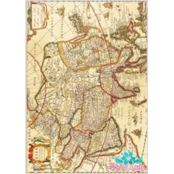 Reiskarte für Decoupage "Alte Weltkarte Nr. 2" 21x29 cm AM400015D