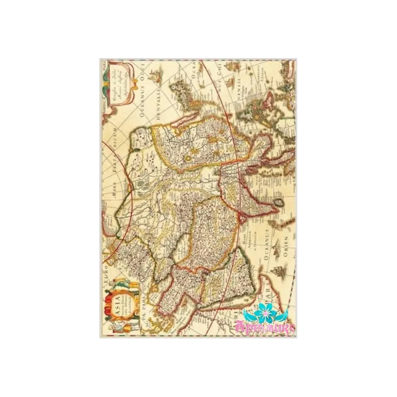 Rice card for decoupage "Ancient world map No. 2" 21x29 cm AM400015D