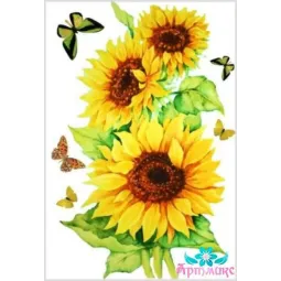 Rice card for decoupage "Sunflowers with butterflies" 21x29 cm AM400022D