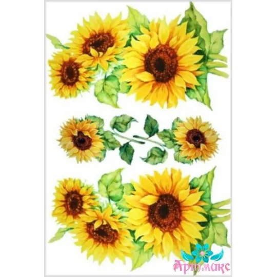 Rice card for decoupage "Sunflowers No. 1" 21x29 cm AM400023D