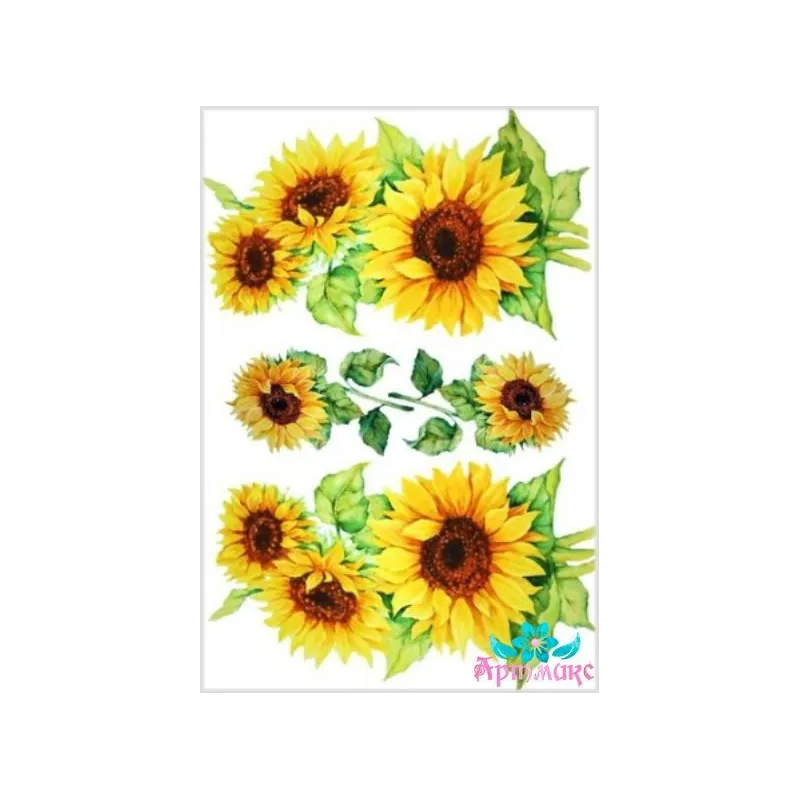 Rice card for decoupage "Sunflowers No. 1" 21x29 cm AM400023D