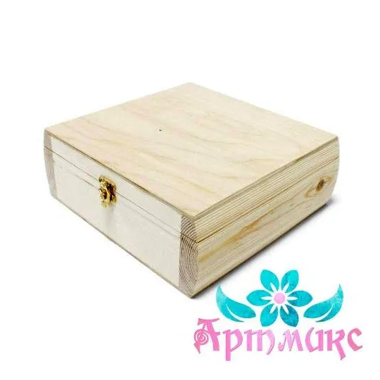 Boîte-tonneau en pin massif, taille 25x25xh10 cm AH616001F