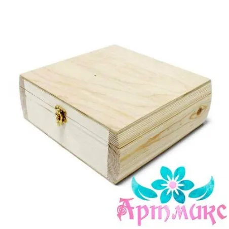 Шкатулка-бочонок из массива сосны, размер 25х25хh10 см AH616001F