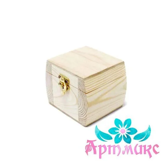 Boîte-tonneau en pin massif, taille 10x10xh10 cm AH616004F