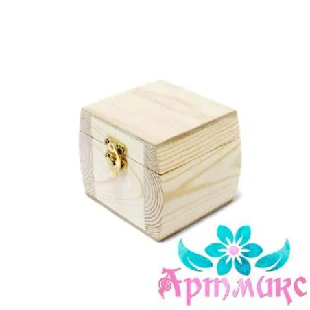 Boîte-tonneau en pin massif, taille 10x10xh10 cm AH616004F