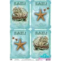Reiskarte für "Seereise" Decoupage Größe: 21*30 cm AM400273D