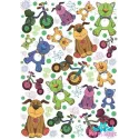 Carte de riz pour découpage "Jouets pour enfants, chats et chiens" taille : 21*30 cm AM400282D