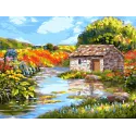 Painting by numbers kit. A134 Picturesque river 40*50